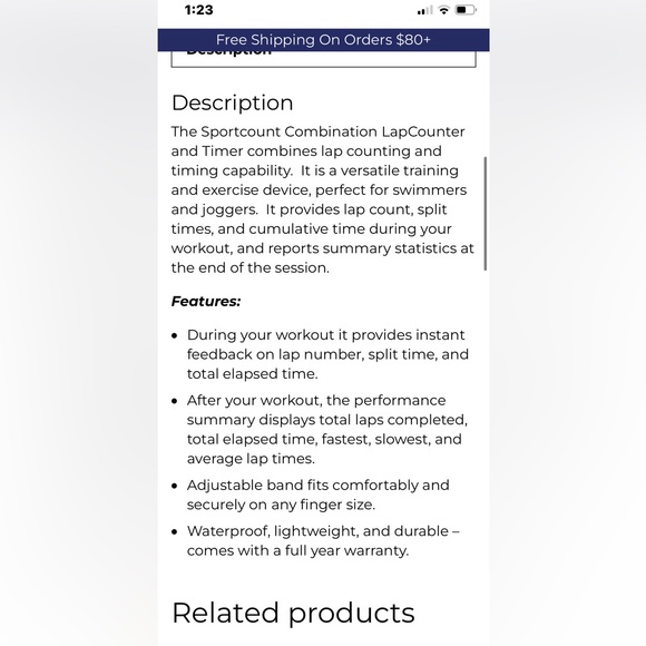 Sportscount Other Swim Lap Counter And Timer By Sportscount New